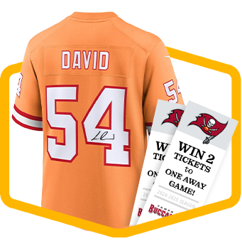 Image of a signed Lavonte David jersey.